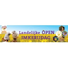 Spandoek 'Open Imkerijdag' - groot (4m x 1m)